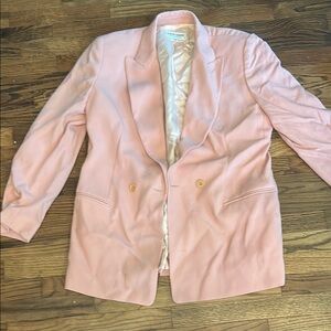 Giorgio Armani Pink Blazer Tailored Fit Notched Lapels